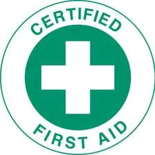 CERTIFIED FIRST AID Hard Hat Labels