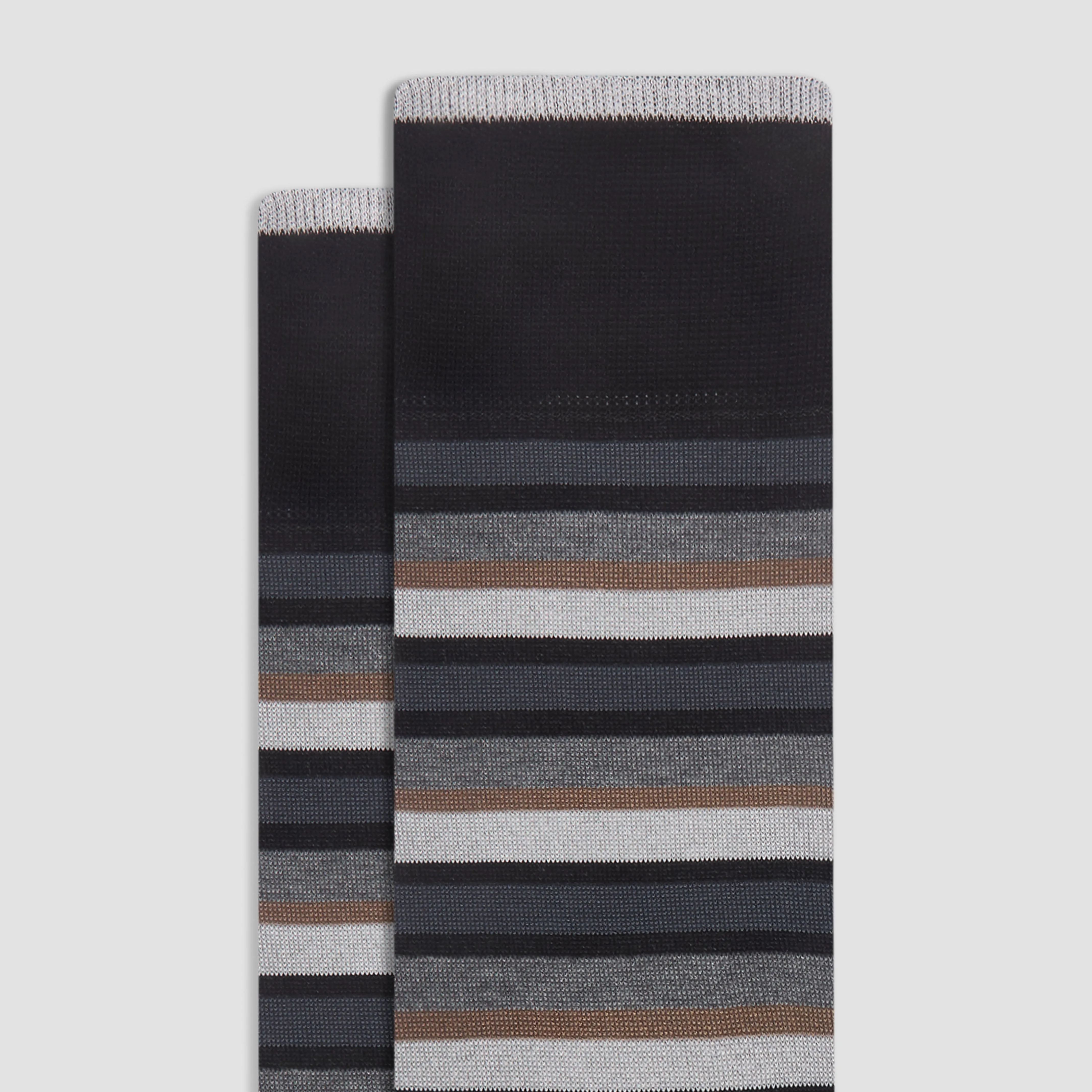 Checkerboard and Stripe Mid-Calf Socks