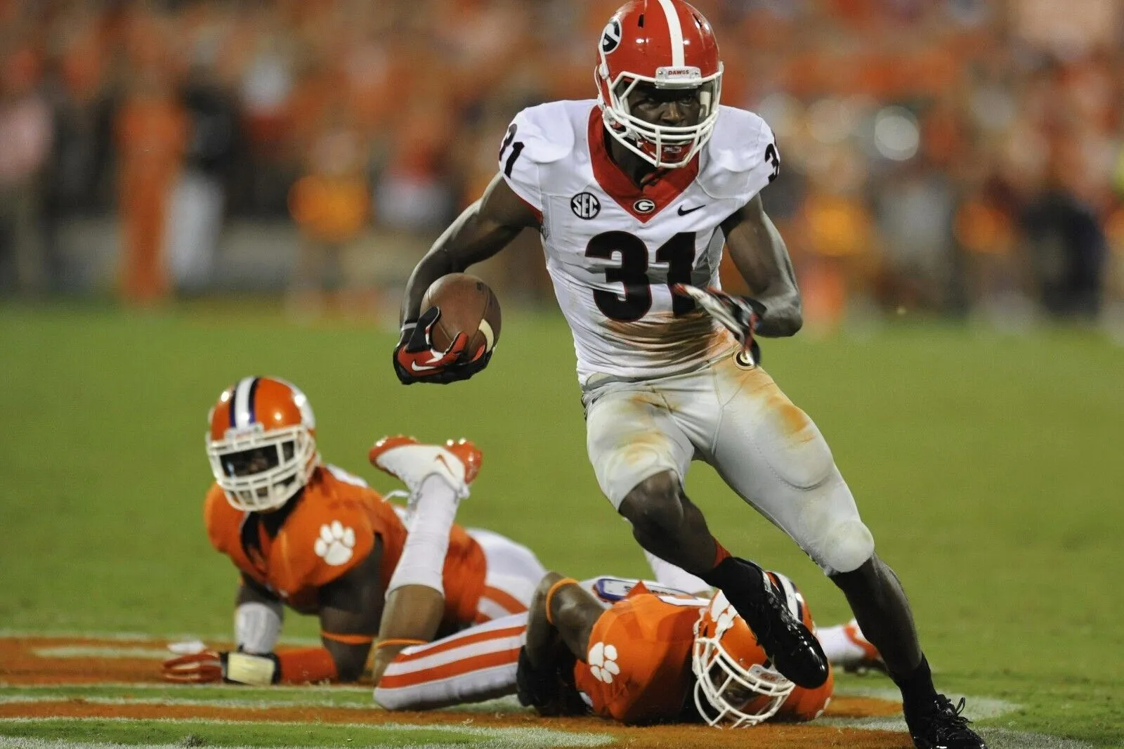 Chris Conley Signed Georgia Bulldogs Jersey (TSE COA) Kansas City Chiefs W.R.