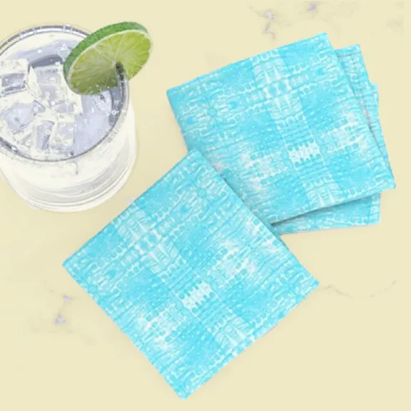 Cocktail Napkins <br/> Jamprang, Turquoise