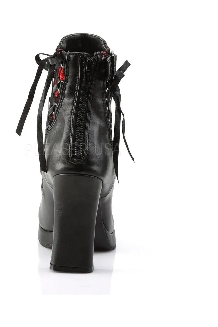 CRYPTO-51 Ankle Boot | Black Faux Leather