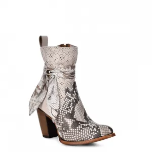 Cuadra White Python Ankle Boots 3F50PH