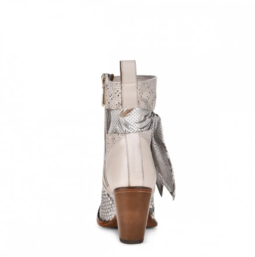 Cuadra White Python Ankle Boots 3F50PH