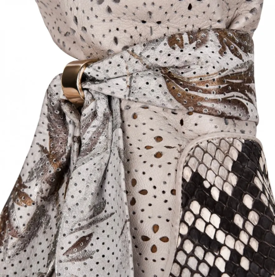 Cuadra White Python Ankle Boots 3F50PH
