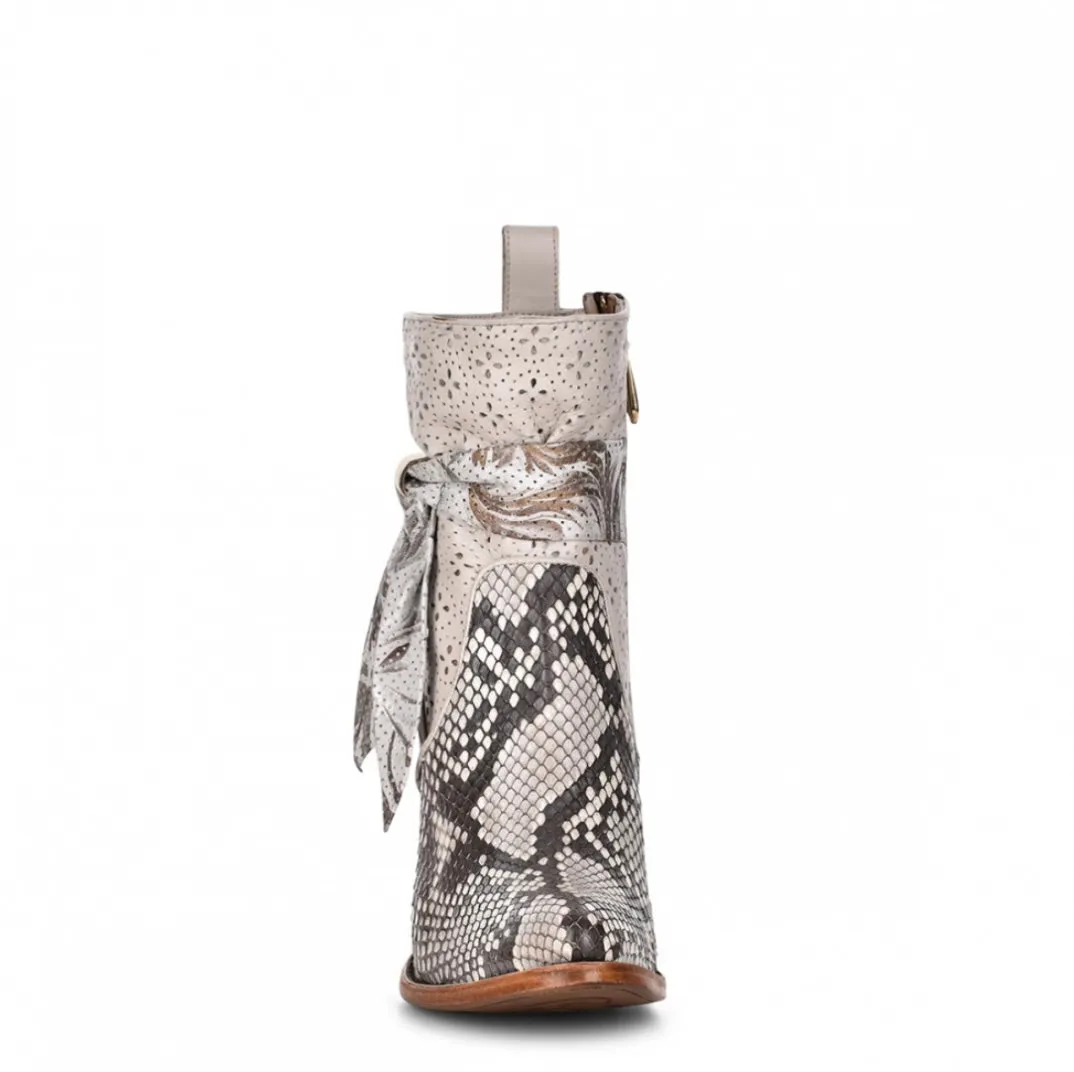 Cuadra White Python Ankle Boots 3F50PH