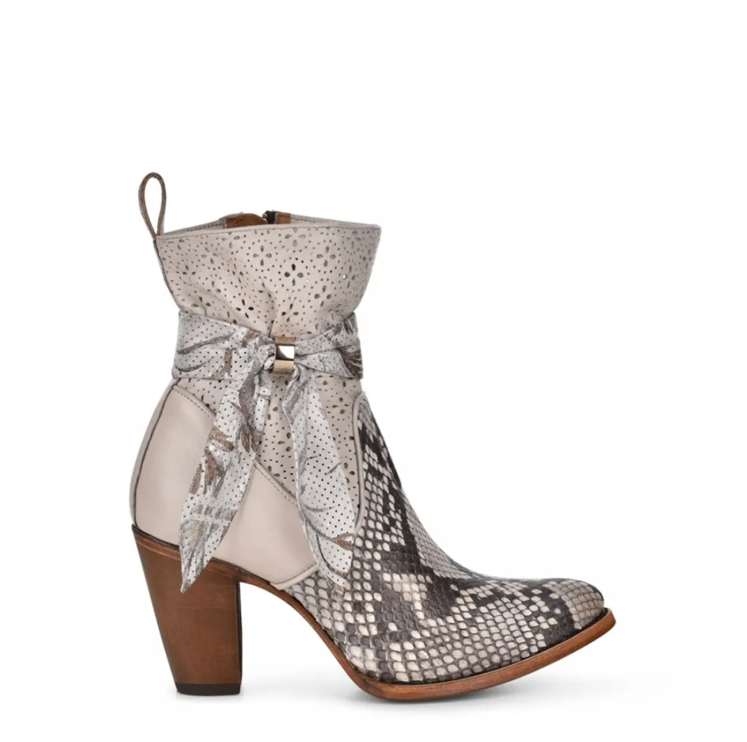 Cuadra White Python Ankle Boots 3F50PH