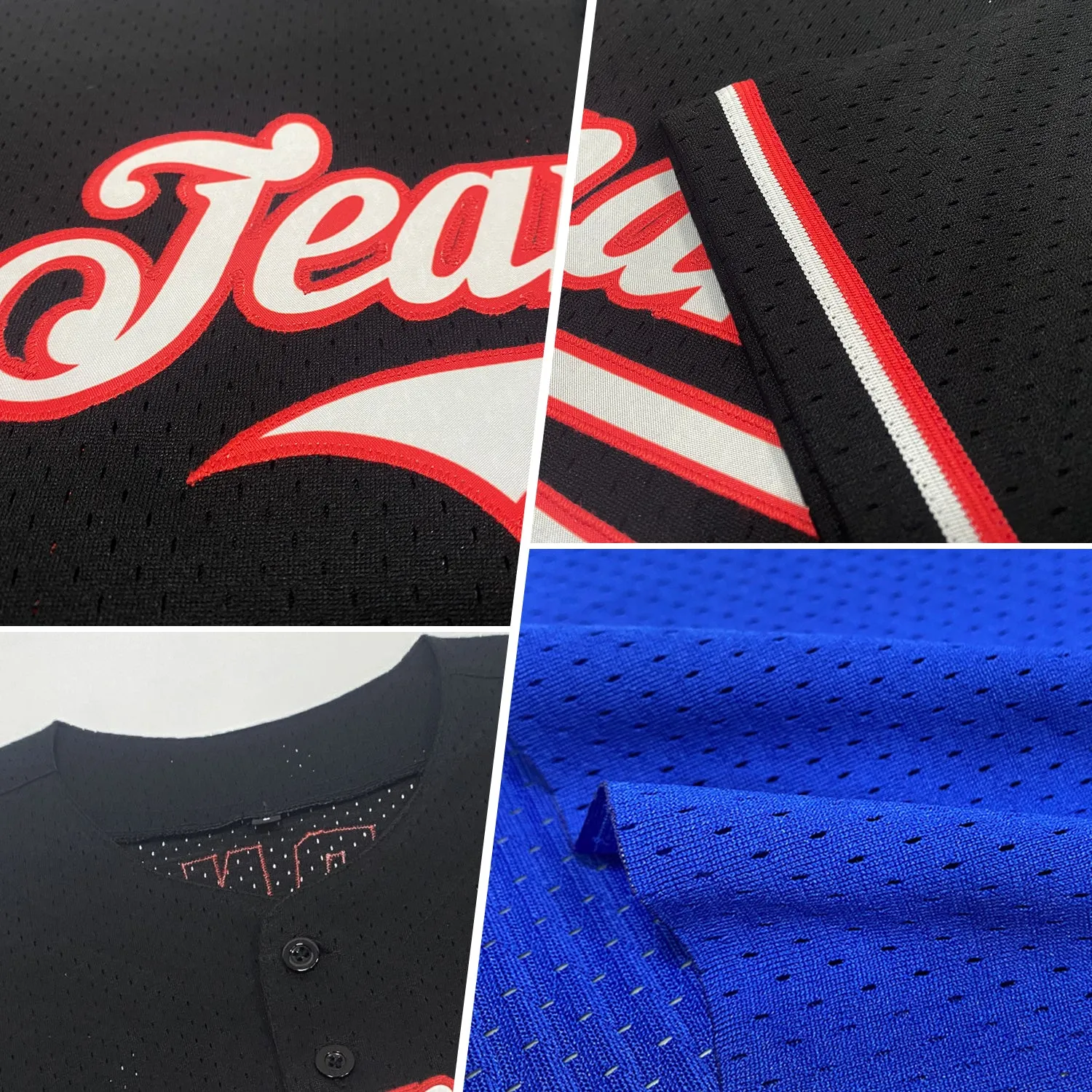 Custom Royal Orange-White Mesh Authentic Throwback Baseball Jersey