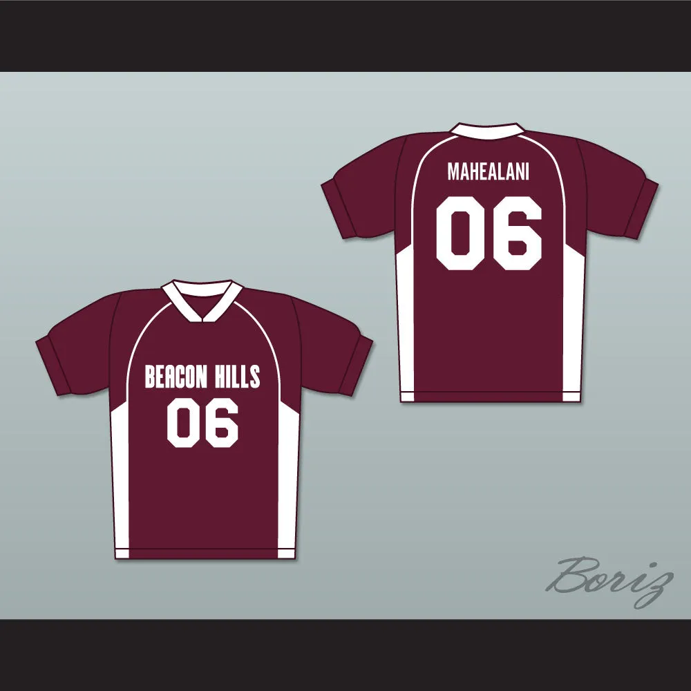 Danny Mahealani 06 Beacon Hills Cyclones Lacrosse Jersey Teen Wolf Maroon Style
