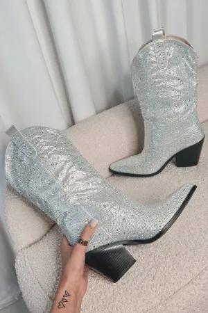 DEAL A Standout Rhinestone Detail Boots