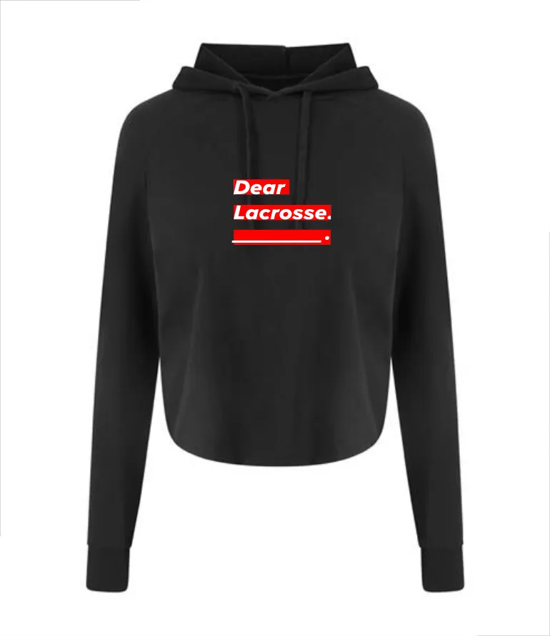 Dear Lacrosse cross back cropped hoodie