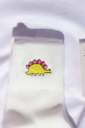 Dinosaur Embroidered Socks