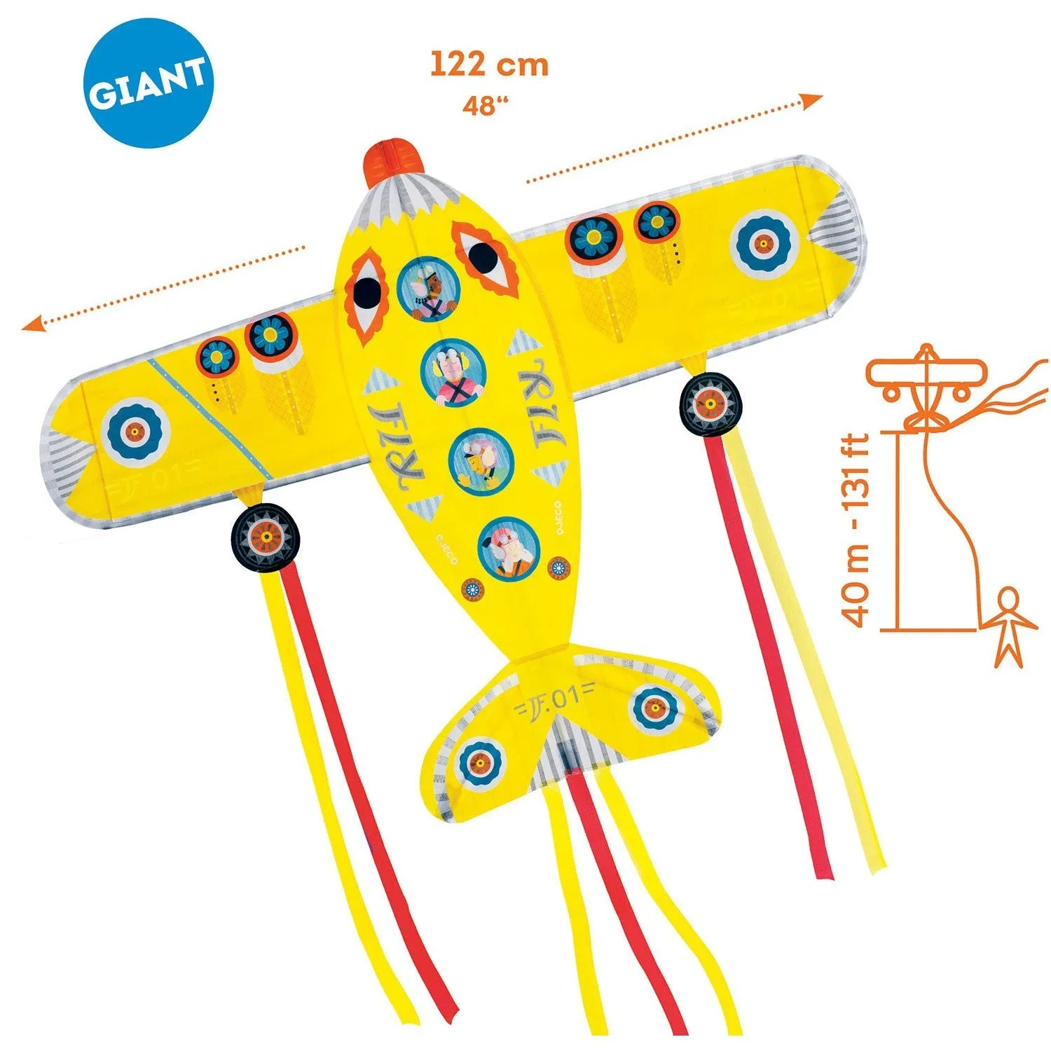 DJECO Maxi Plane Kite
