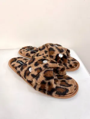 Double Strap Fur Slipper {Leopard}