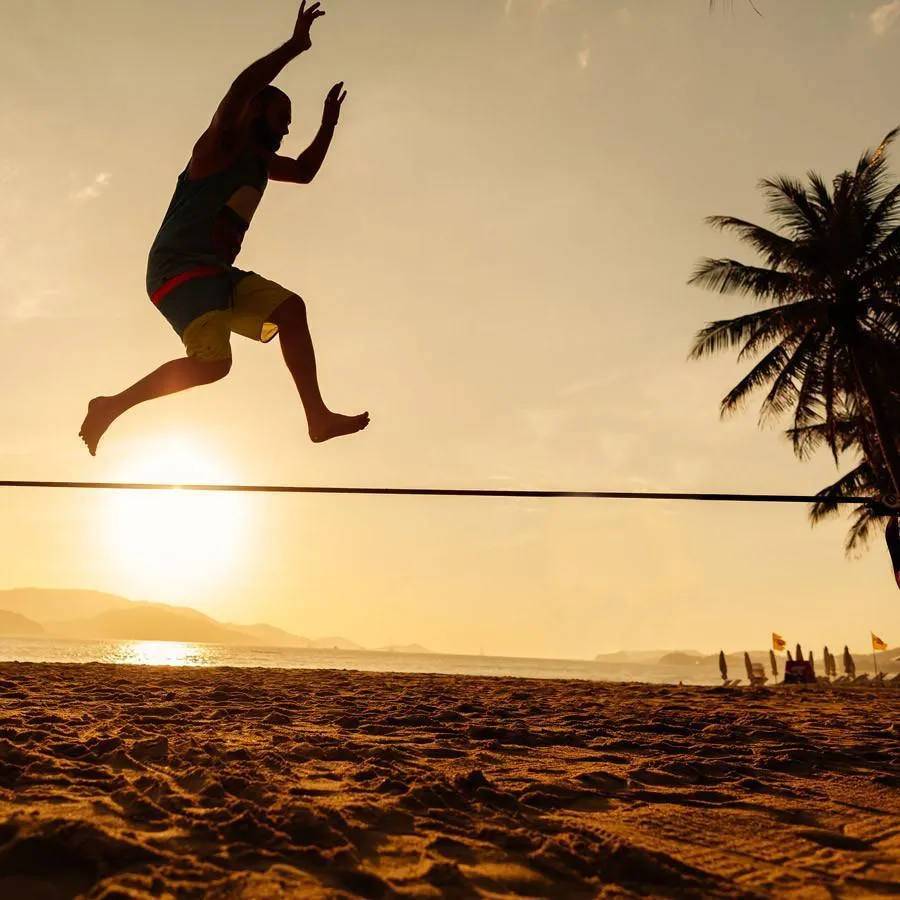 Driftsun 50ft Complete Slackline Kit with Ratchet, Training Line & Bag