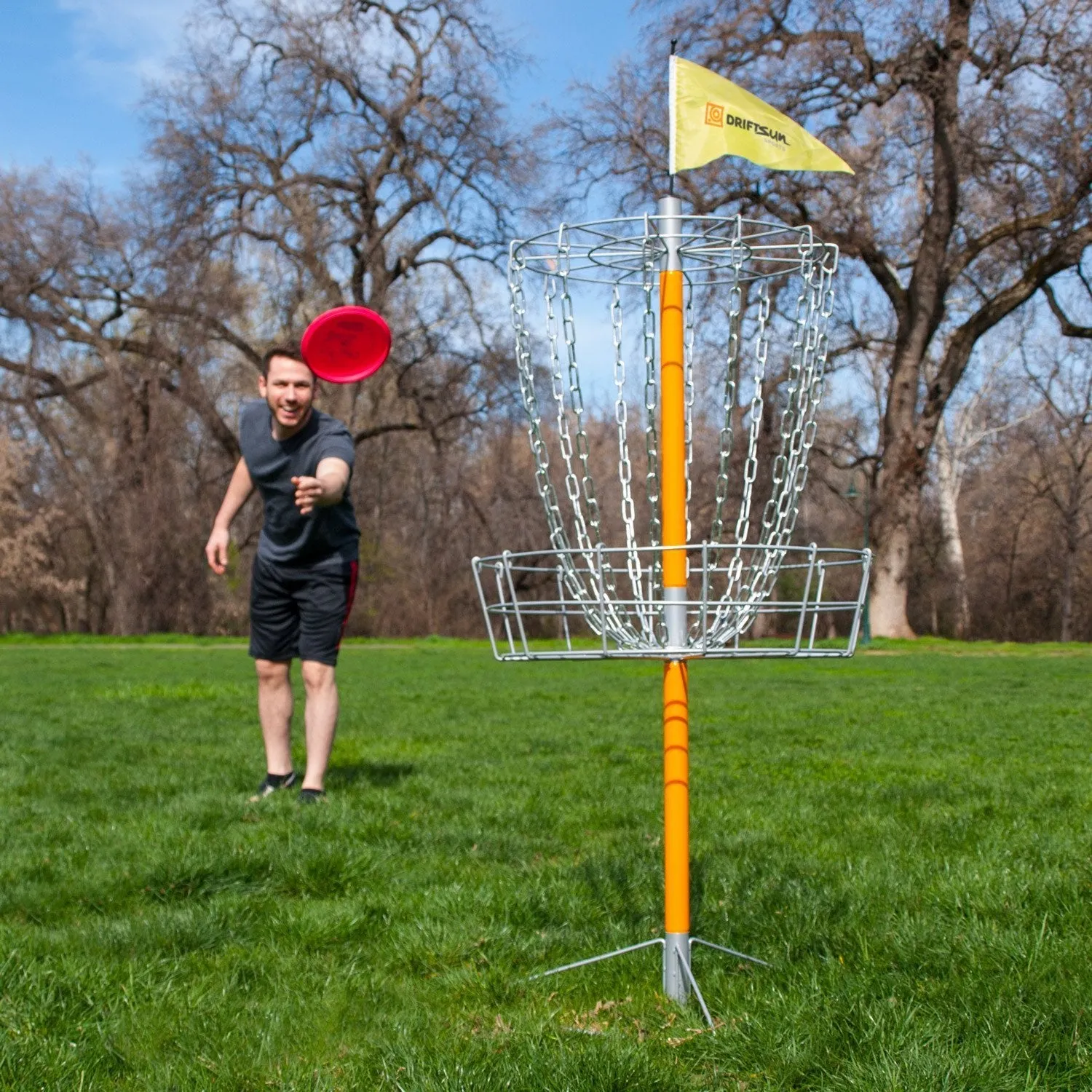 Driftsun Sports Portable Disk Golf Basket - Lightweight Steel Practice Target