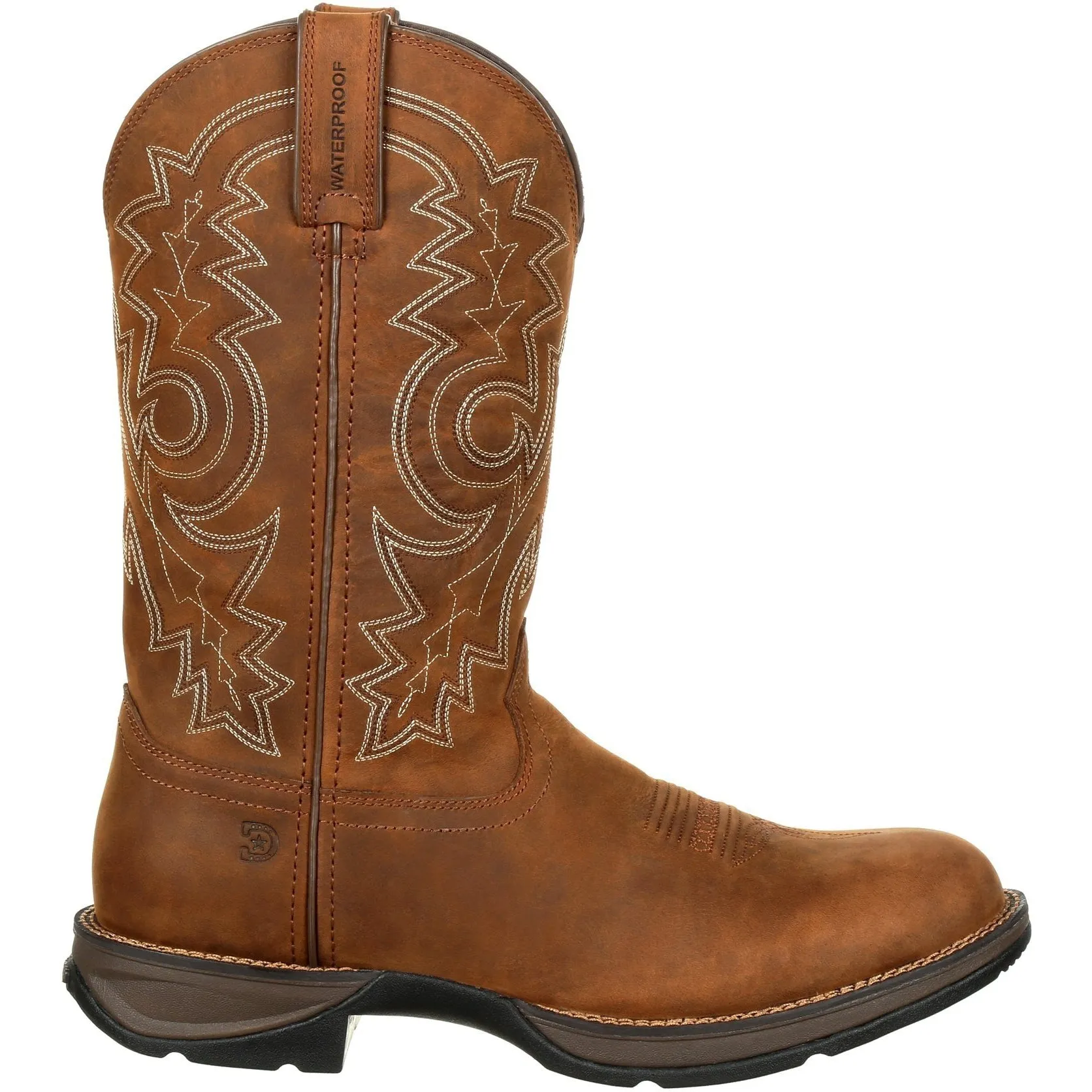 Durango Men's Rebel 12" Round Toe Waterproof Western Boot - Brown - DDB0163