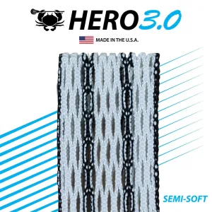 ECD Lacrosse - HeroMesh 3.0 Semi-Soft - Black Striker