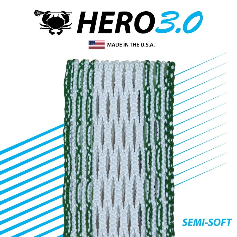 ECD Lacrosse - HeroMesh 3.0 Semi-Soft - Kelly Green Storm Striker
