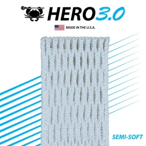 ECD Lacrosse - HeroMesh 3.0 Semi-Soft - White