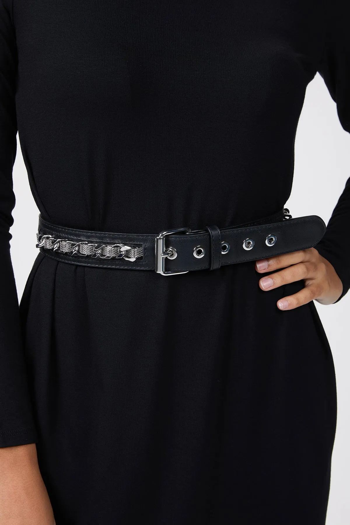 EMBELLISHED LEATHER BELT