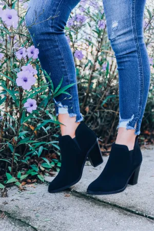 Endless Suede Ankle Bootie - Black