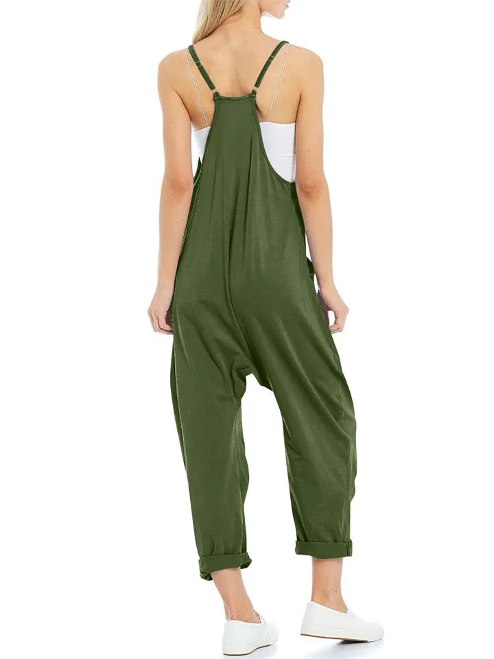 Female Summer Leisure Adjustable Straps Suspender Jumpsuits