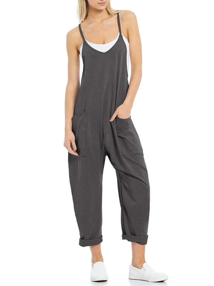 Female Summer Leisure Adjustable Straps Suspender Jumpsuits