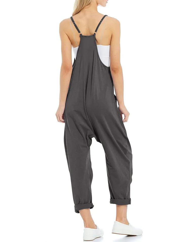 Female Summer Leisure Adjustable Straps Suspender Jumpsuits