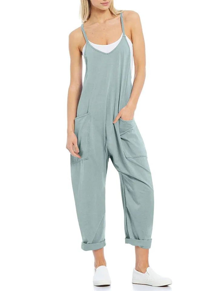 Female Summer Leisure Adjustable Straps Suspender Jumpsuits