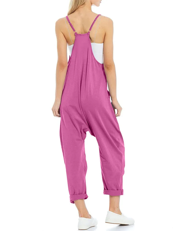 Female Summer Leisure Adjustable Straps Suspender Jumpsuits