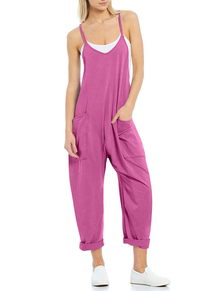 Female Summer Leisure Adjustable Straps Suspender Jumpsuits