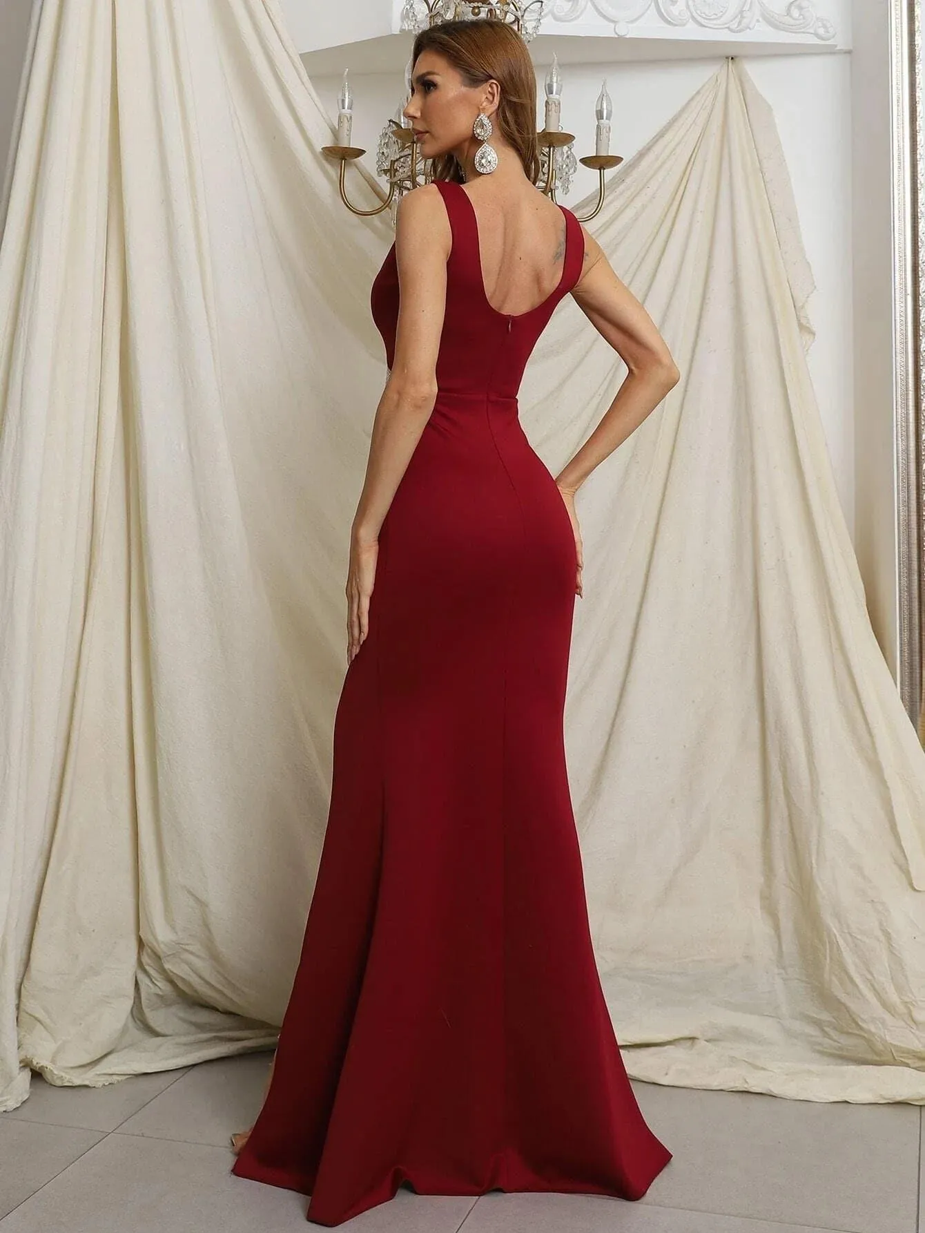 Formal Backless Rhinestone Prom Dress M01948