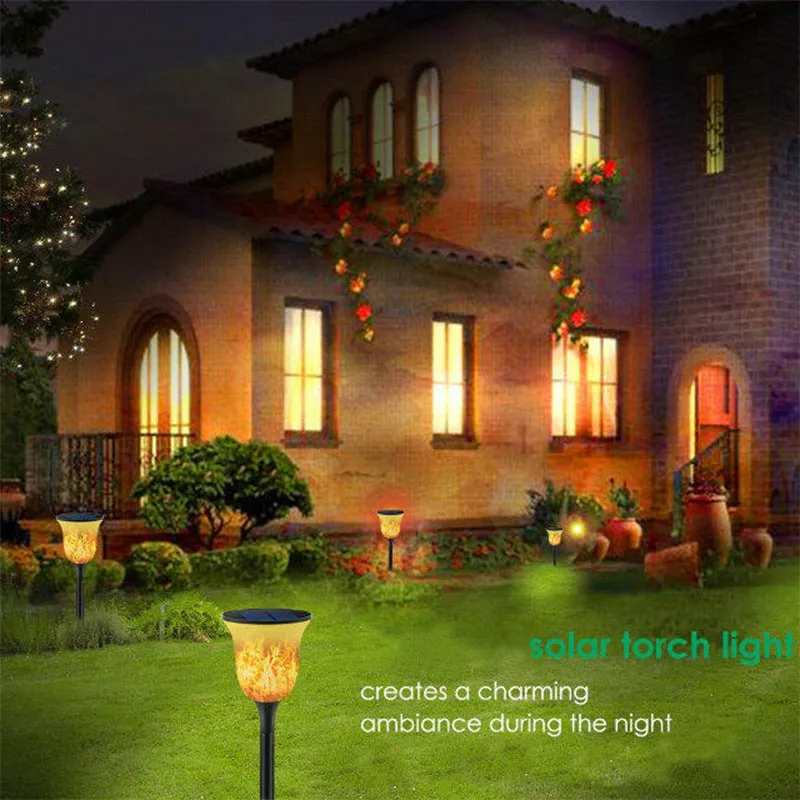 Gardi Modern Solar LED Dancing Flame Standing Classic Torch Light
