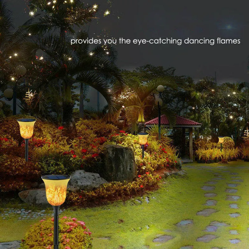 Gardi Modern Solar LED Dancing Flame Standing Classic Torch Light
