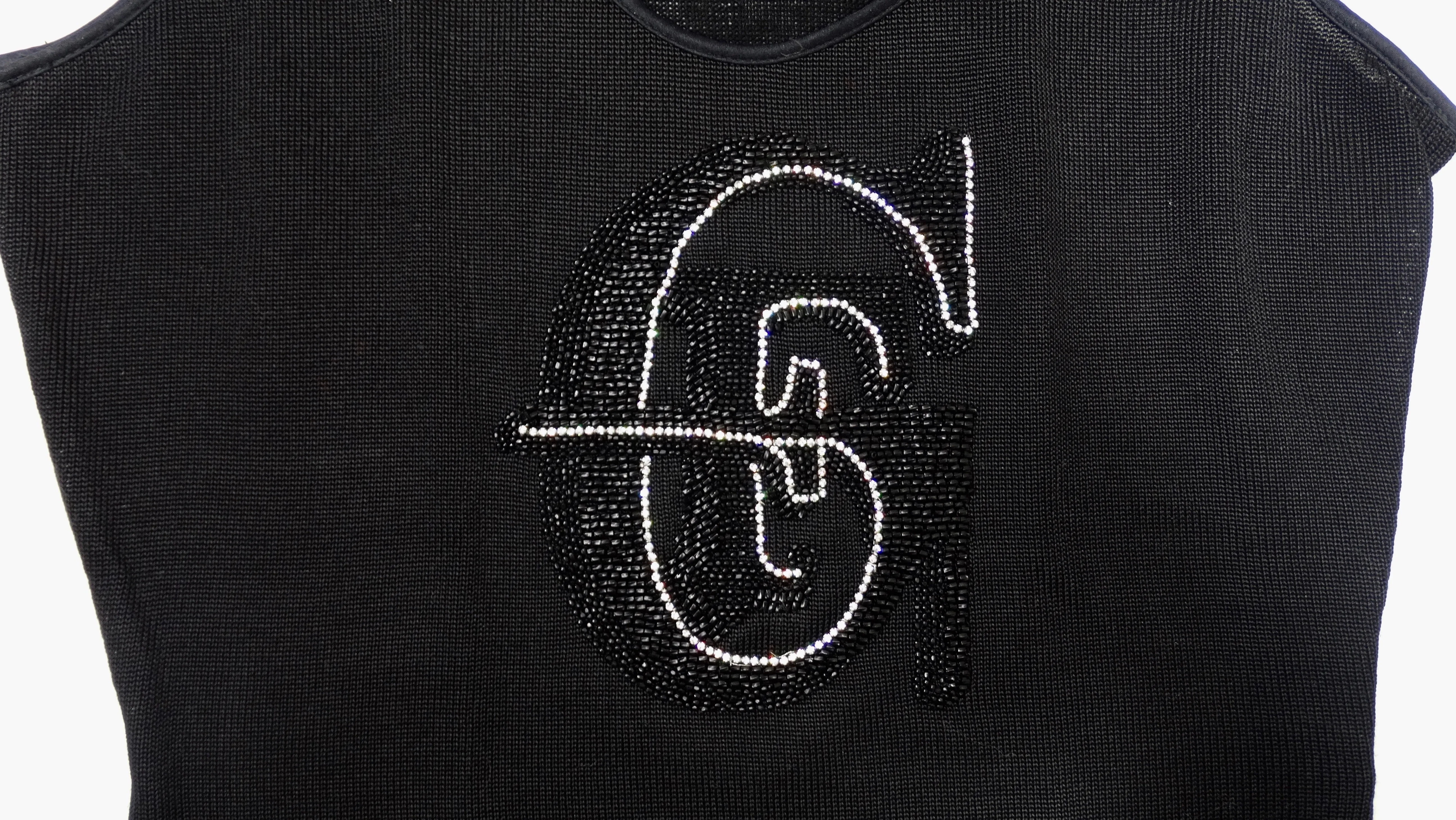 Gianfranco Ferre Embellished Logo Bodysuit