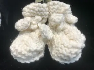Handknit Aran Baby Booties