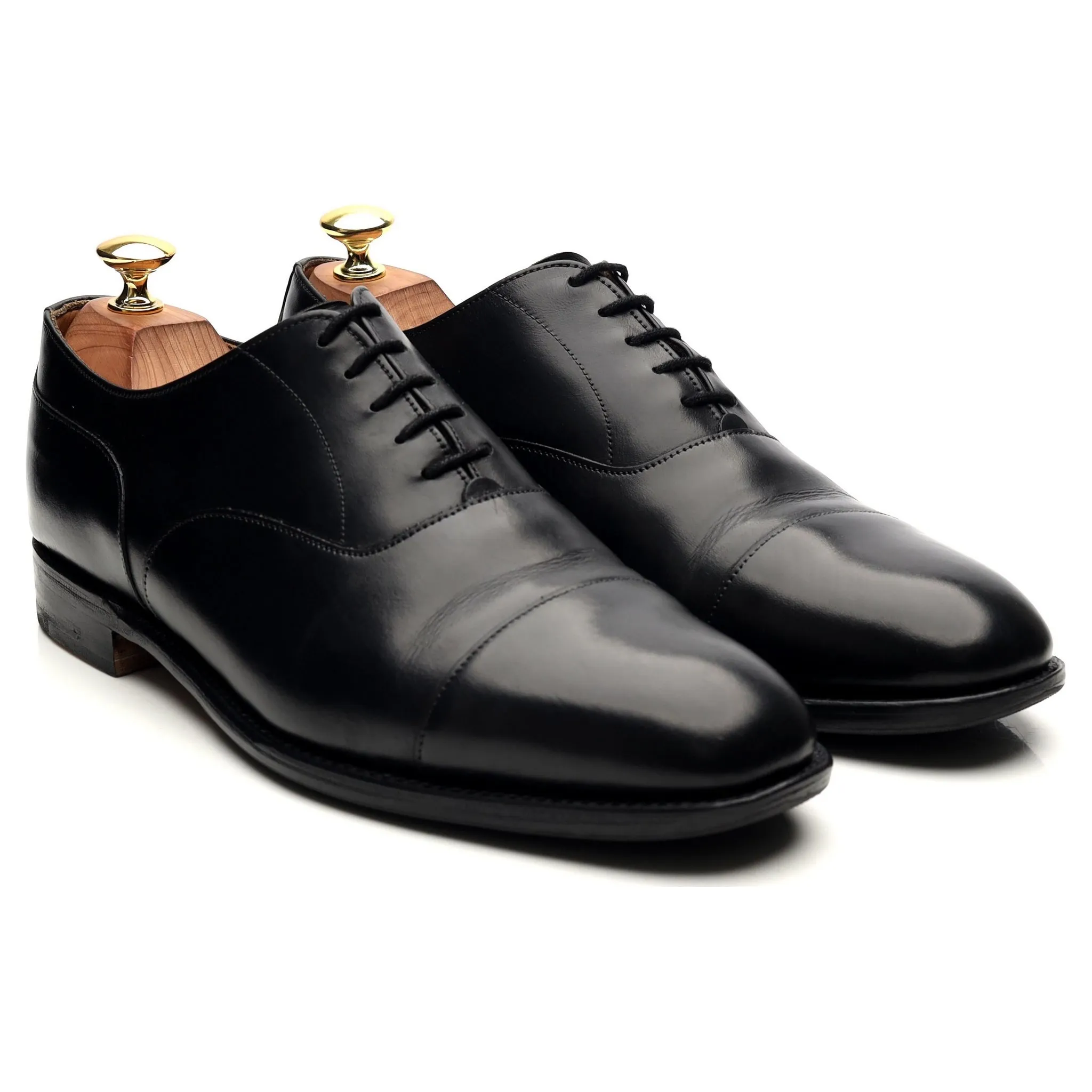 'Harrington' Black Leather Oxford UK 8 F