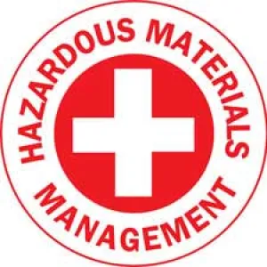 HAZARDOUS MATERIALS MANAGEMENT Hard Hat Labels