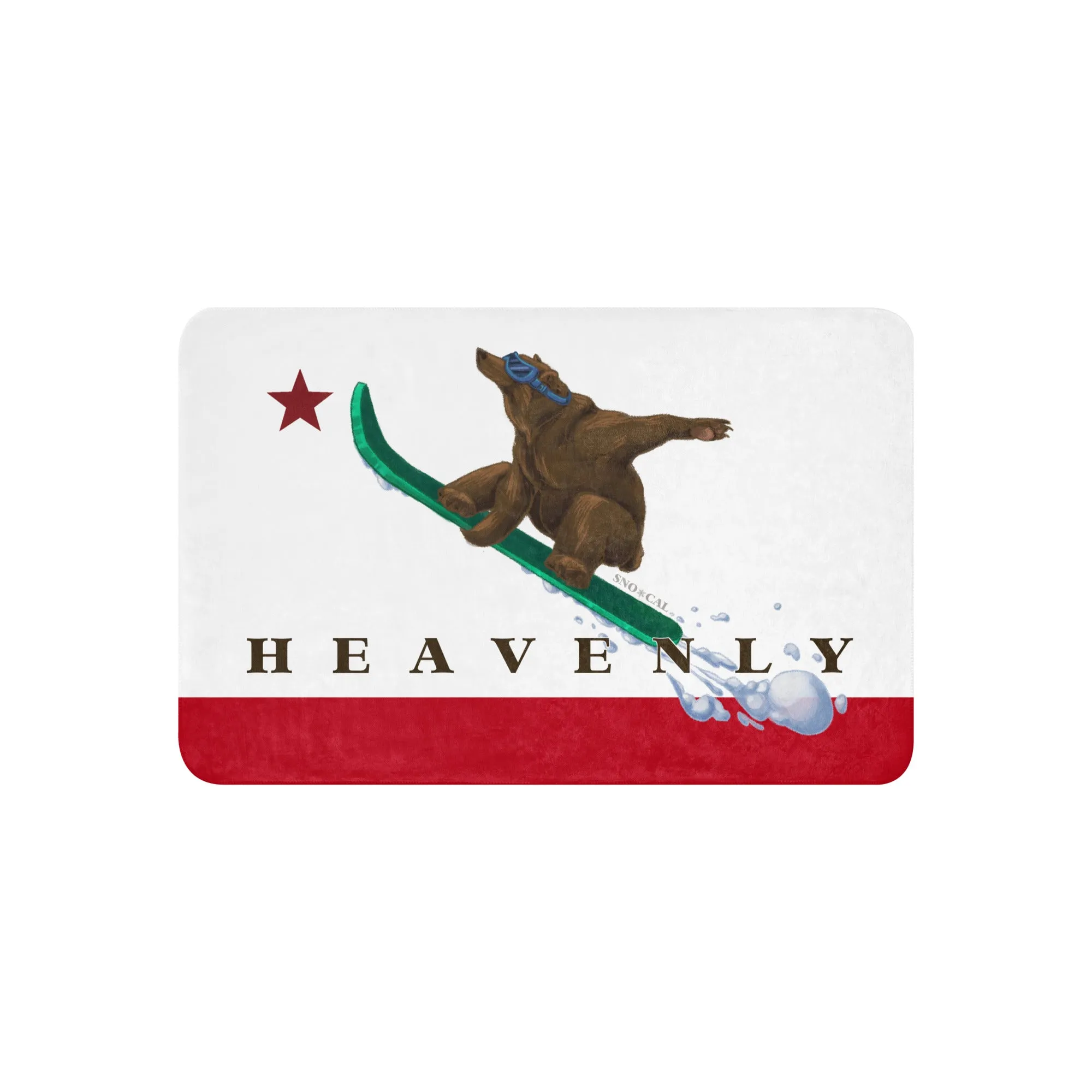 Heavenly Snowboarding Grizzly Sherpa blanket