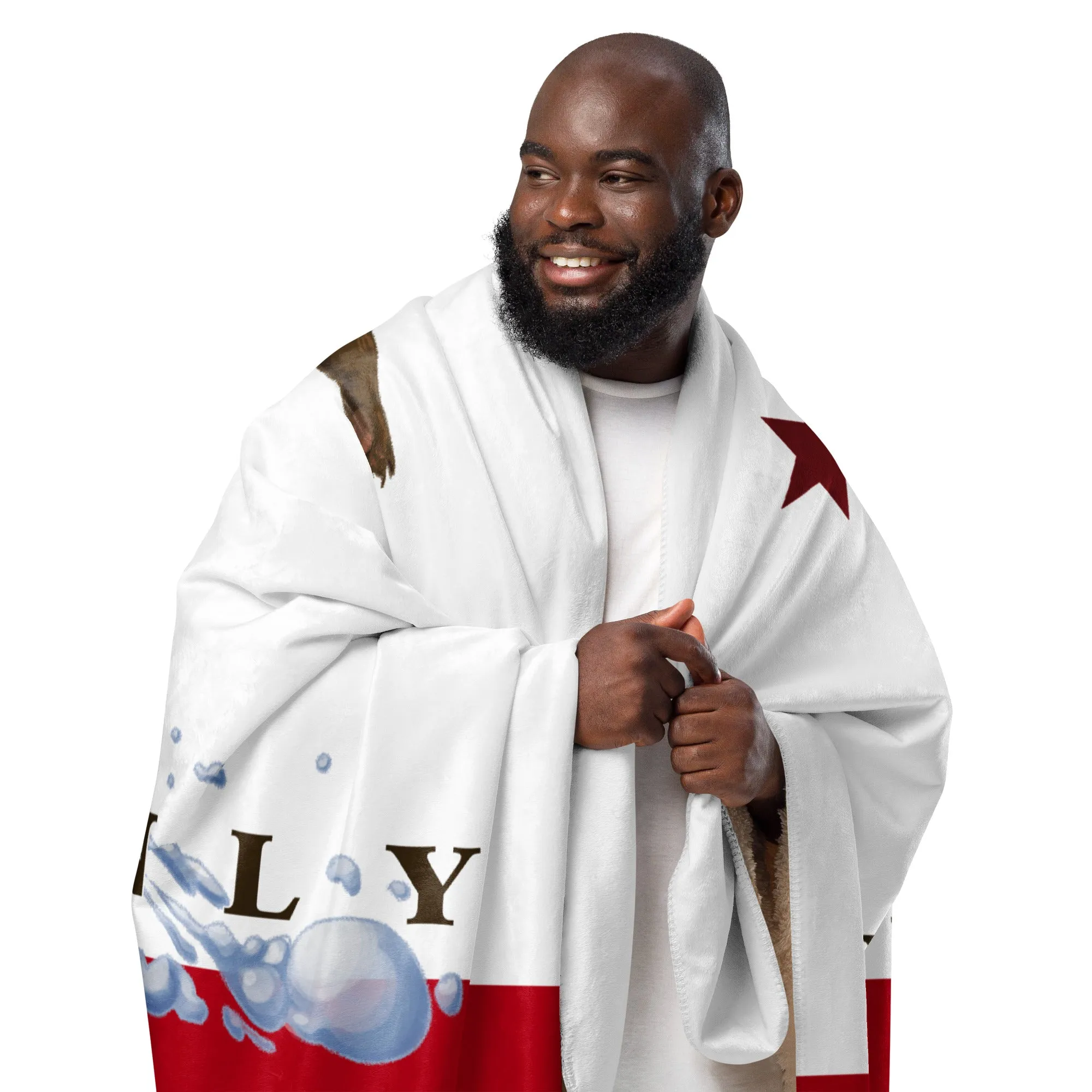 Heavenly Snowboarding Grizzly Sherpa blanket