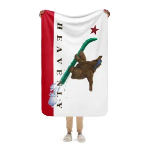 Heavenly Snowboarding Grizzly Sherpa blanket