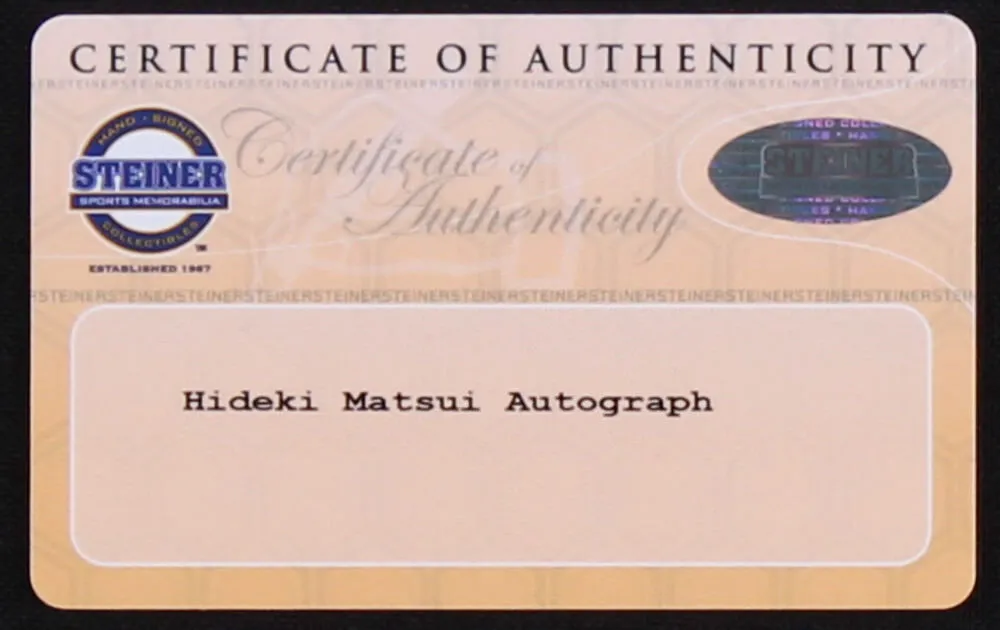 Hideki Matsui Signed Yomiuri Giants Jersey (Steiner COA) NY Yankees Outfierlder