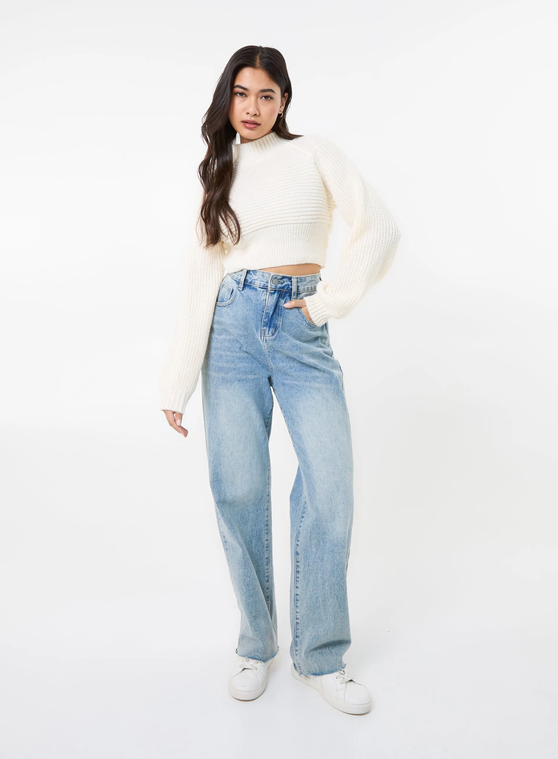 High Neck Knitted Jumper