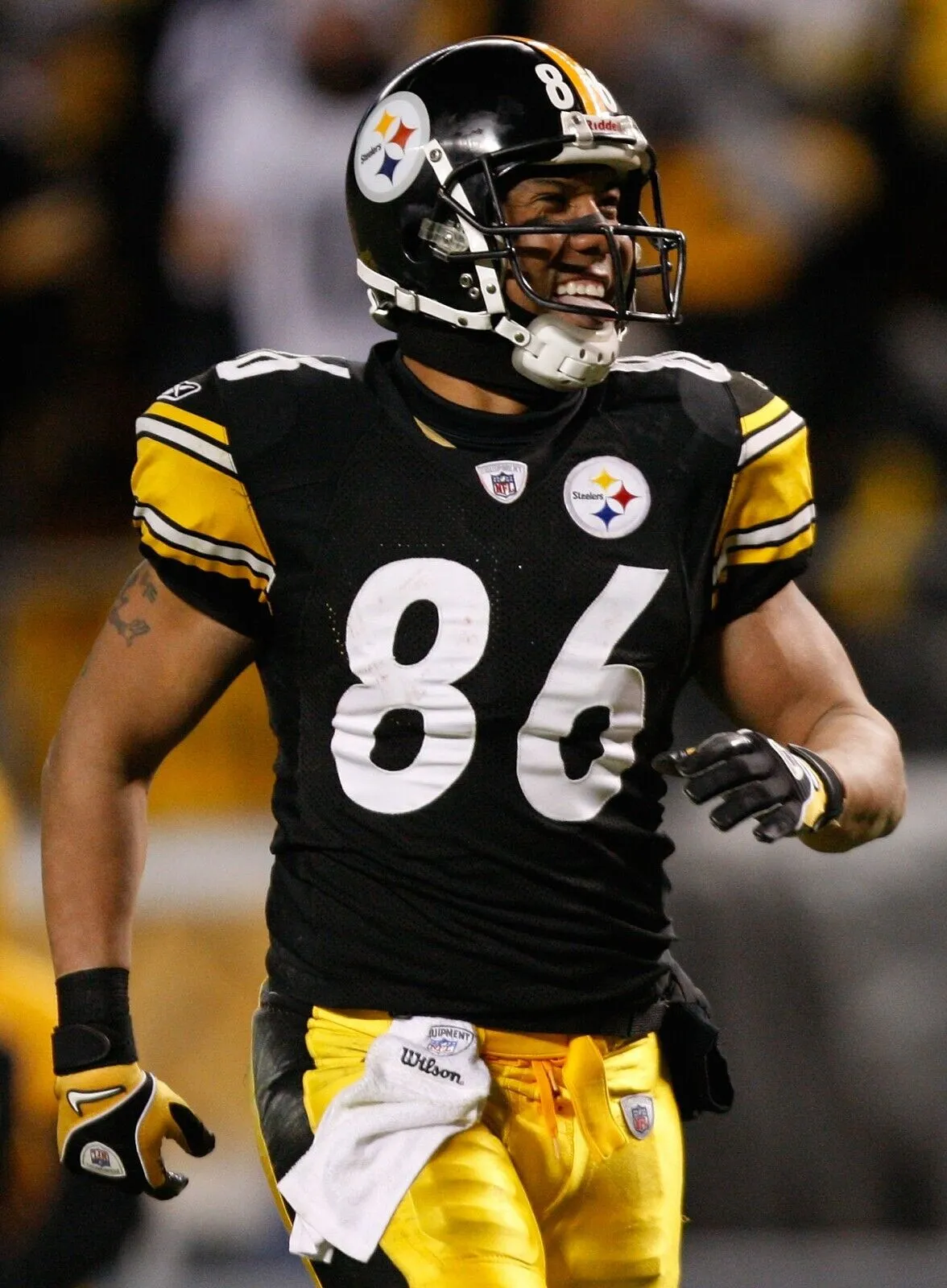 Hines Ward Signed Pittsburgh Steelers Black Jersey (TSE) / 2xSuper Bowl Champion
