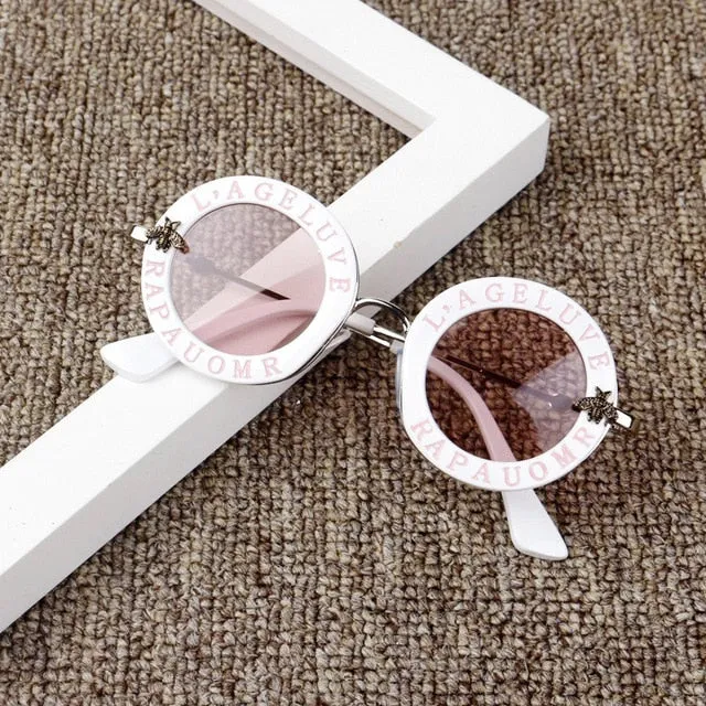 Infant Kids Baby Girls Boys Letter Solid Sunglasses