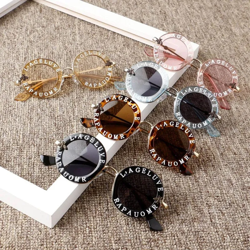 Infant Kids Baby Girls Boys Letter Solid Sunglasses