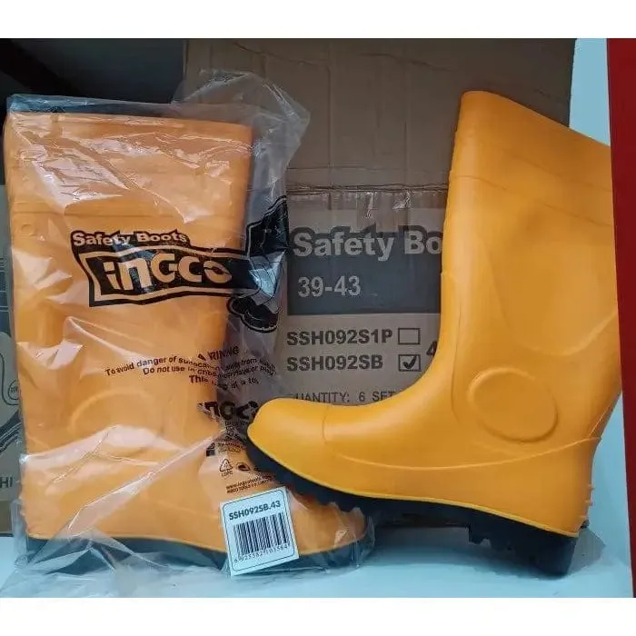 Ingco Safety Rain Boots with Steel Toe – SSH092SB