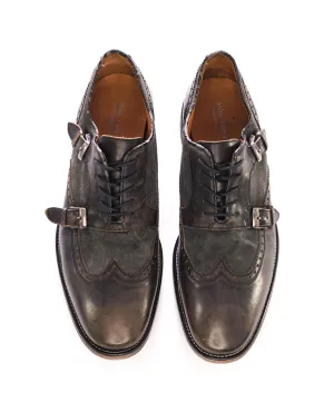 JOHN VARVATOS - Collection Main Line Mock Monk Strap Oxford Distressed - 10US