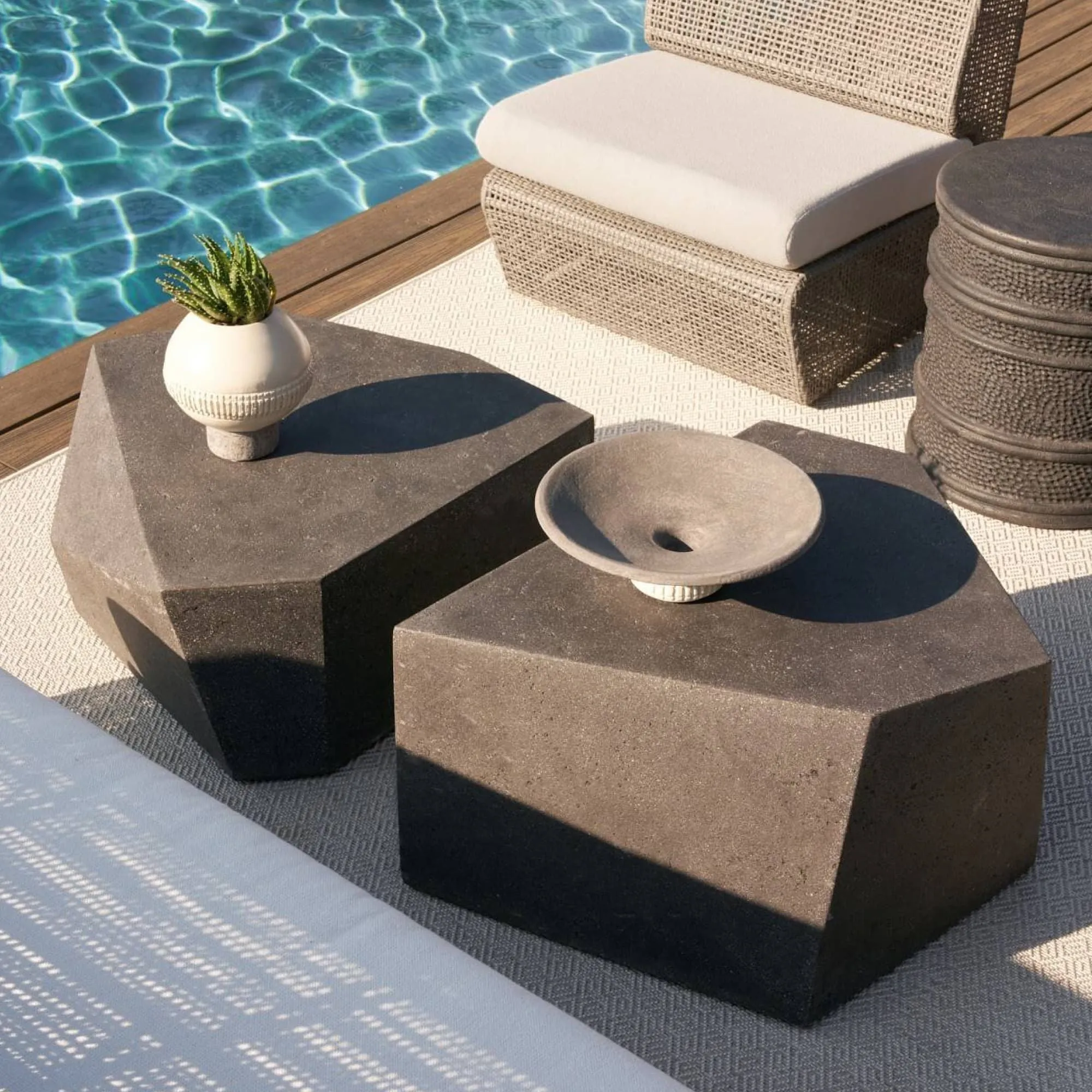Keem Outdoor Coffee Tables (Pair)