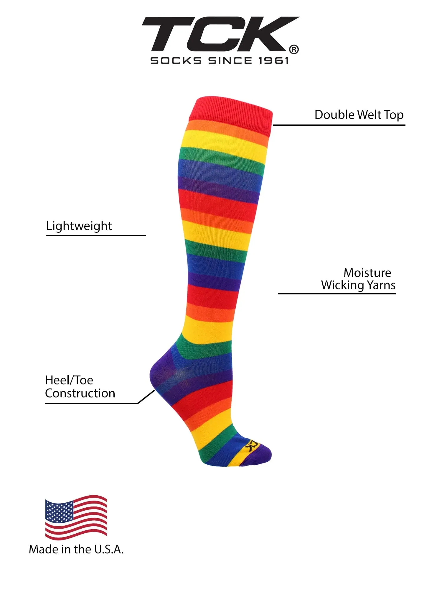 Krazisox Rainbow Stripes Socks